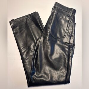 NWOT Abercrombie & Fitch Vegan Leather 90s Relaxed High Rise